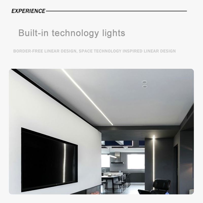 Limyè plafon lineyè ak LED
